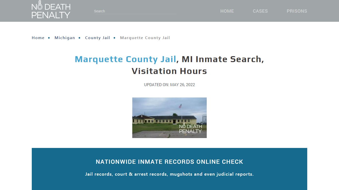 Marquette County Jail, MI Inmate Search, Visitation Hours